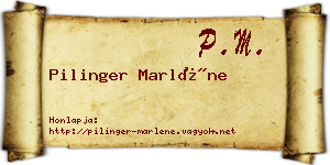 Pilinger Marléne névjegykártya